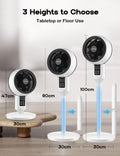 Staande Ventilator met 3D-Oscillatie, Stille Werking, Afstandsbediening en Hoogteverstelling 1