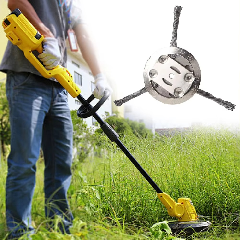 Stalen Onkruidborstel voor Trimmer Universeel | Krachtige Tuinborstel voor Hardhout Stenen | Professionele Trimmerattachement voor Gras Mos Onkraut | Duurzame Onkruidverwijderaar voor Freesmachine | Sansoti 5