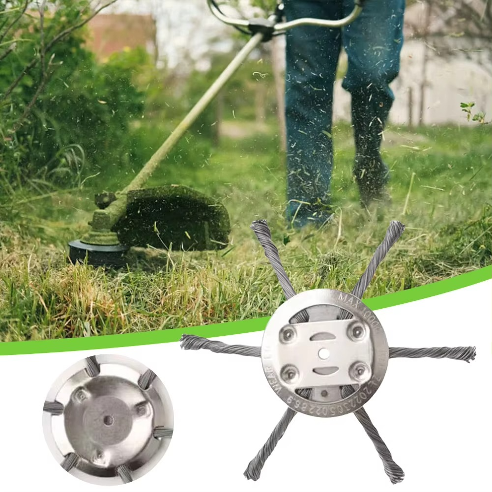 Stalen Onkruidborstel voor Trimmer Universeel | Krachtige Tuinborstel voor Hardhout Stenen | Professionele Trimmerattachement voor Gras Mos Onkraut | Duurzame Onkruidverwijderaar voor Freesmachine | Sansoti 3