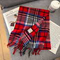 Stylish British Checked Cashmere Women's Winter Scarf - Victoria 18