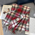 Stylish British Checked Cashmere Women's Winter Scarf - Victoria 2