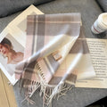 Stylish British Checked Cashmere Women's Winter Scarf - Victoria 5