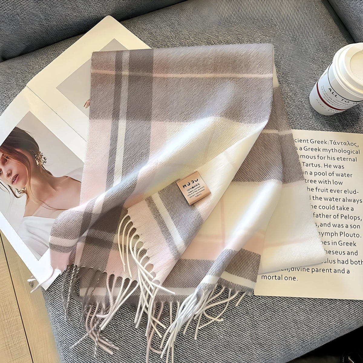 Stylish British Checked Cashmere Women's Winter Scarf - Victoria 5