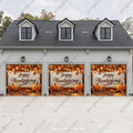 Thanksgiving Garage Door Cover - Easy Installation, Fits Most Doors, Optional String Lights 7