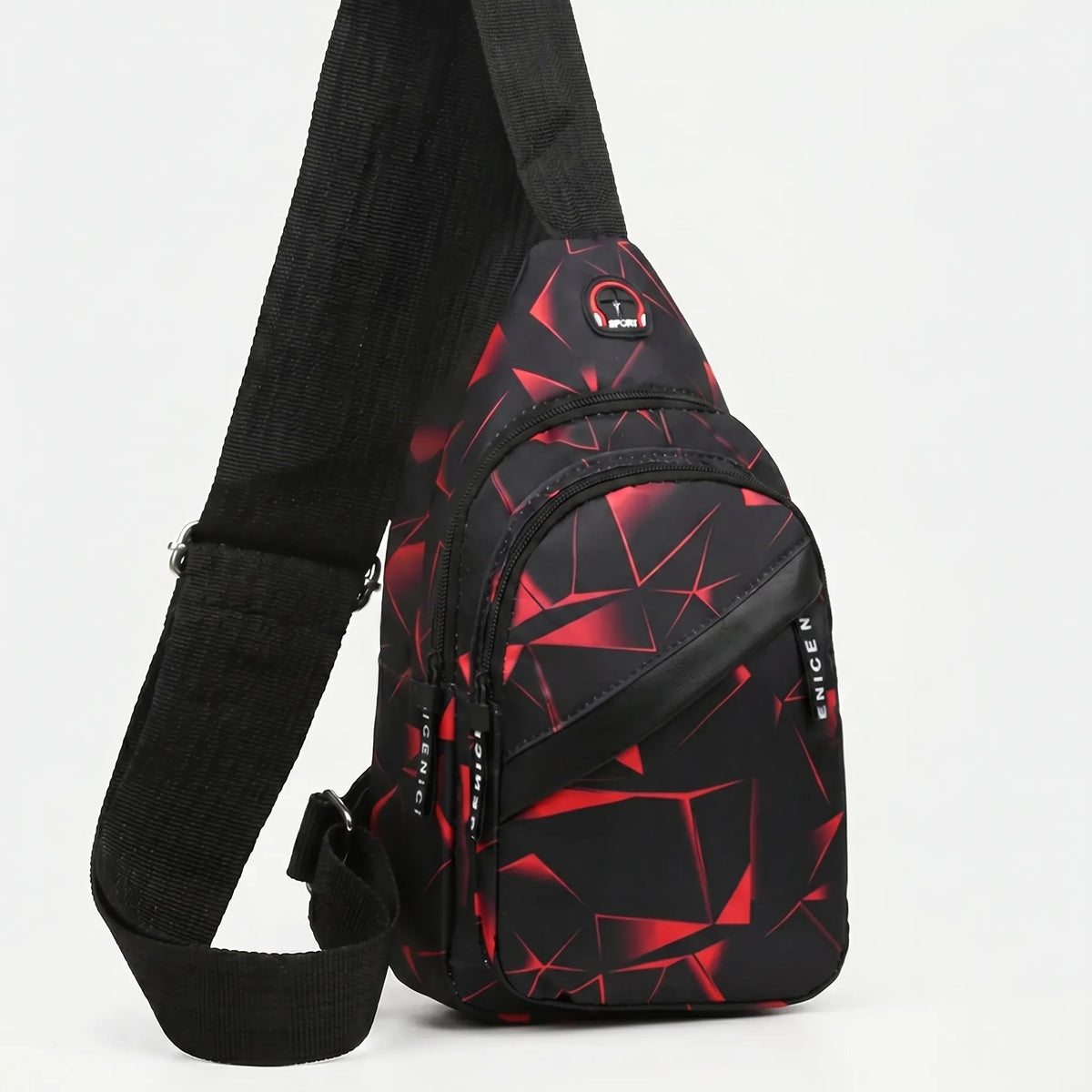 Thrives Outdoor | Slantrix Geometric Print Crossbody Chest Bag 6