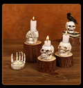 TotenkopfGlühen Skullight 3-delige Halloween-schedelkandelaarset 6