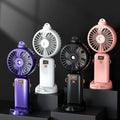 Tragbarer Mini Ventilator mit Nebelfunktion, USB-Ladeanschluss, Handventilator für Unterwegs 4