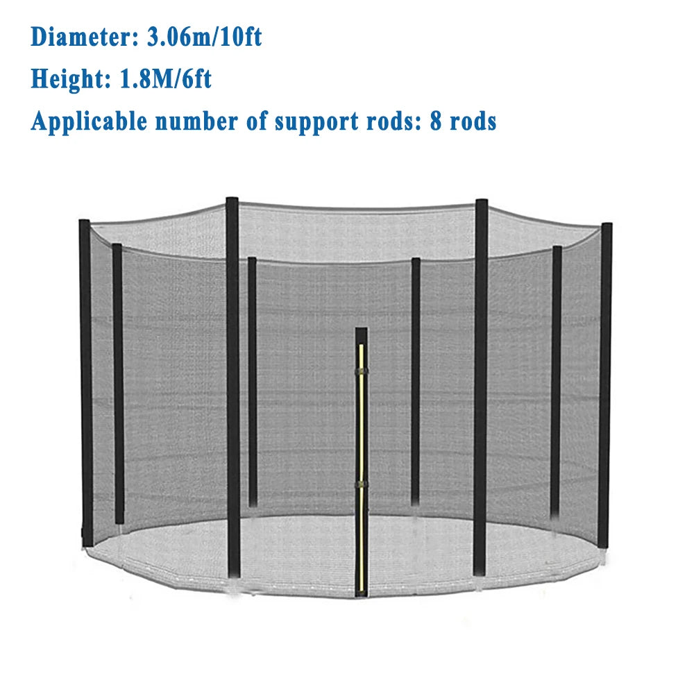 Trampoline Veiligheidsnet met Ritssluiting voor 6FT, 8FT, 10FT en 12FT Trampolines 9