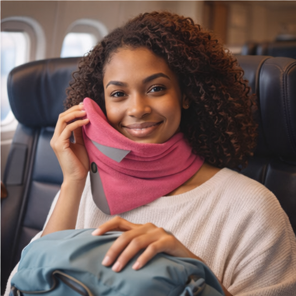 Travel Pillow Wrap Style Compact Neck Support Upright Rest 5