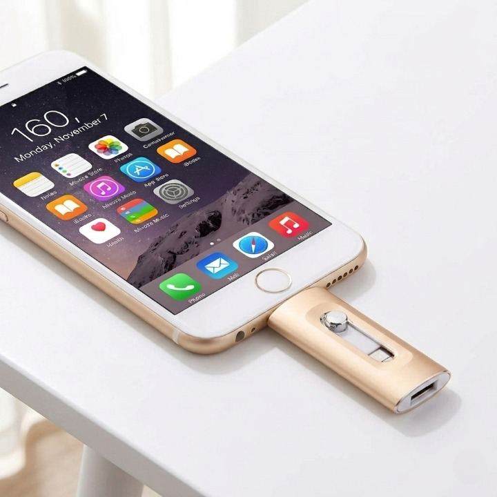USB Stick 256GB – 3-in-1 Opslag voor iPhone, Smartphone & PC 0