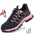 Veiligheidsschoenen Dames S3 met Stalen Neus, Ademend en Antislip, Roze 0