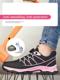 Veiligheidsschoenen Dames S3 met Stalen Neus, Ademend en Antislip, Roze 1