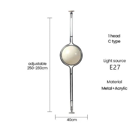 Staande lamp met bolkap
