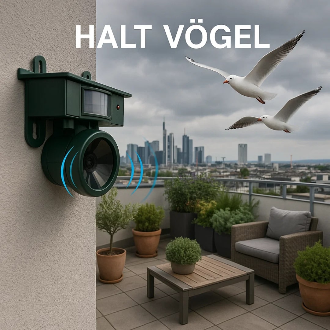 Vogelabwehrgerät – Bewegungssensor, solarbetrieben und wetterfest 7