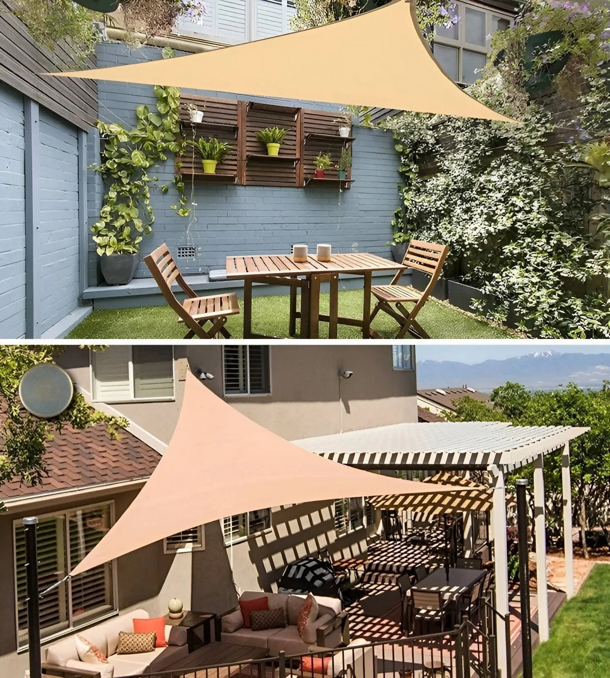 Waterdicht Driehoekig Schaduwdoek – UV Bescherming voor Tuin, Terras & Zwembad 5