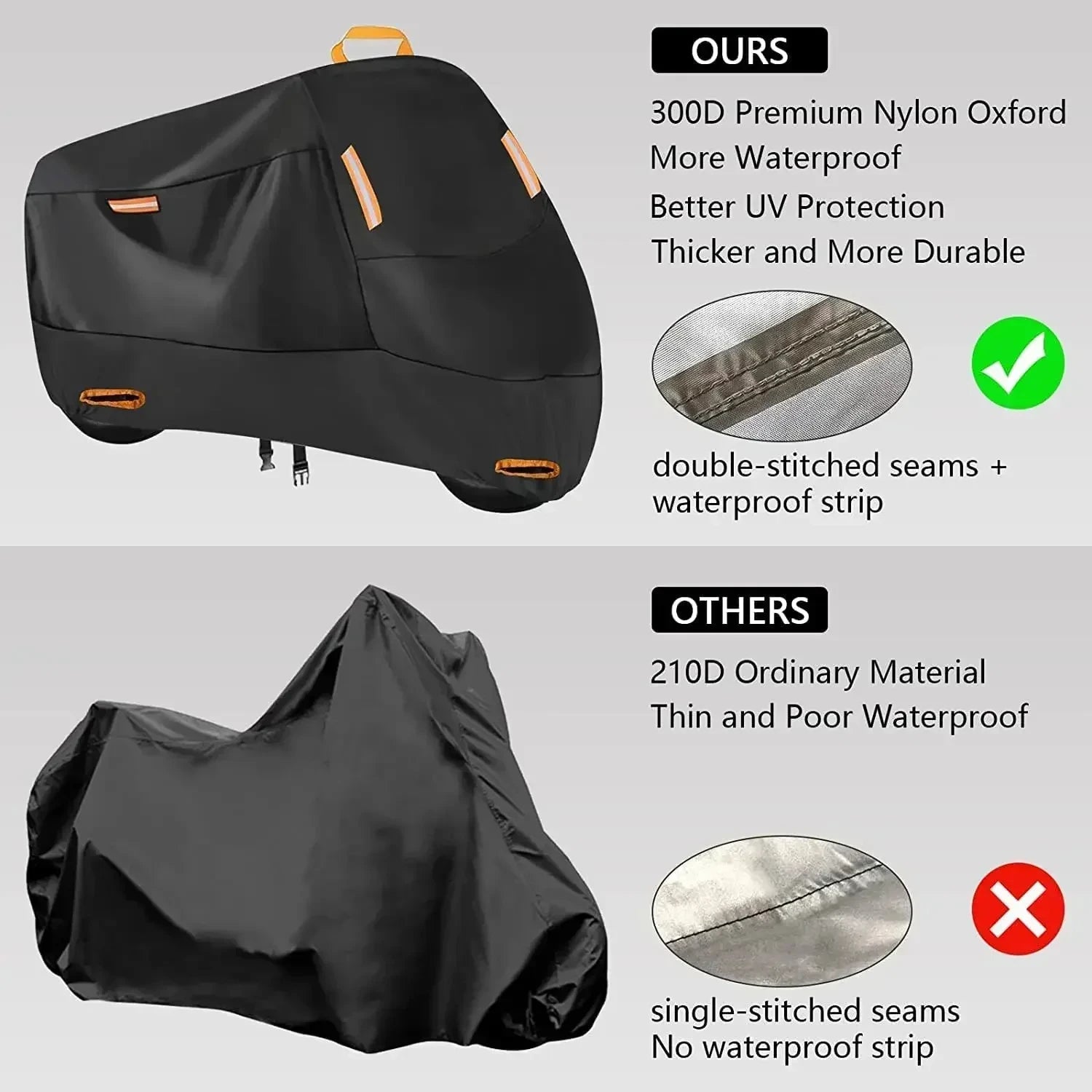 Waterdichte motorhoes van polyester met UV-bescherming voor scooters 2