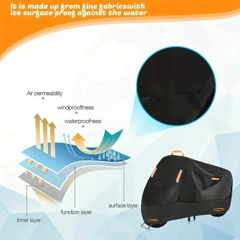 Waterdichte motorhoes van polyester met UV-bescherming voor scooters 4