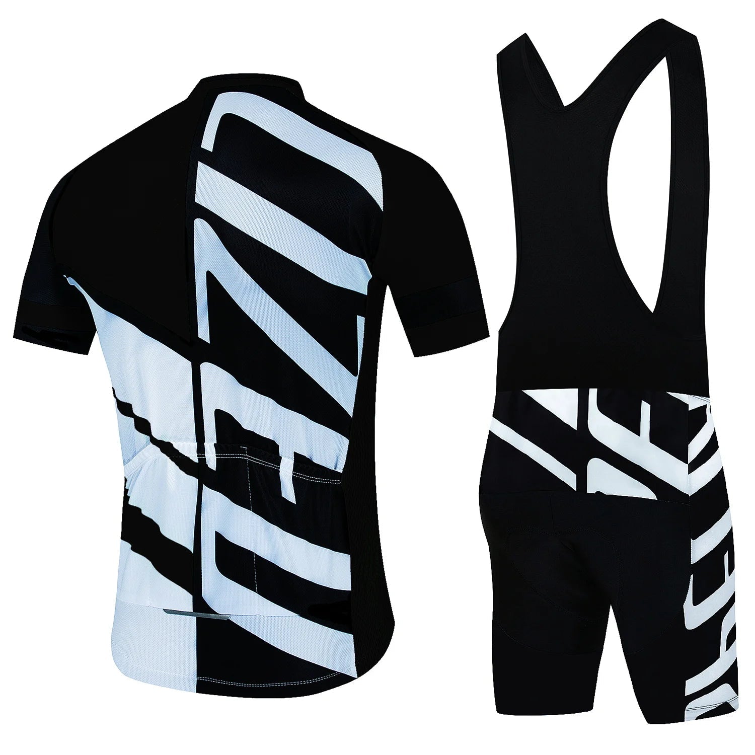 Wielerset voor Heren – Ademend Fietsshirt en Bibshort, Sneldrogend en Comfortabel 1