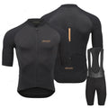 Wielerset voor Heren – Ademend Fietsshirt met Bibshort en Comfortabele Zeem 0