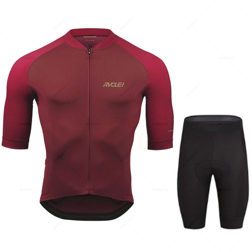 Wielerset voor Heren – Ademend Fietsshirt met Bibshort en Comfortabele Zeem 12