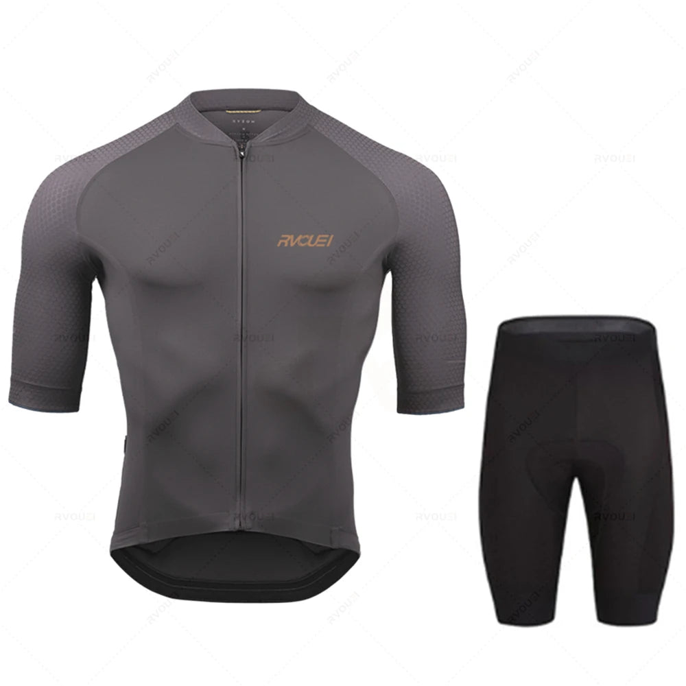 Wielerset voor Heren – Ademend Fietsshirt met Bibshort en Comfortabele Zeem 13