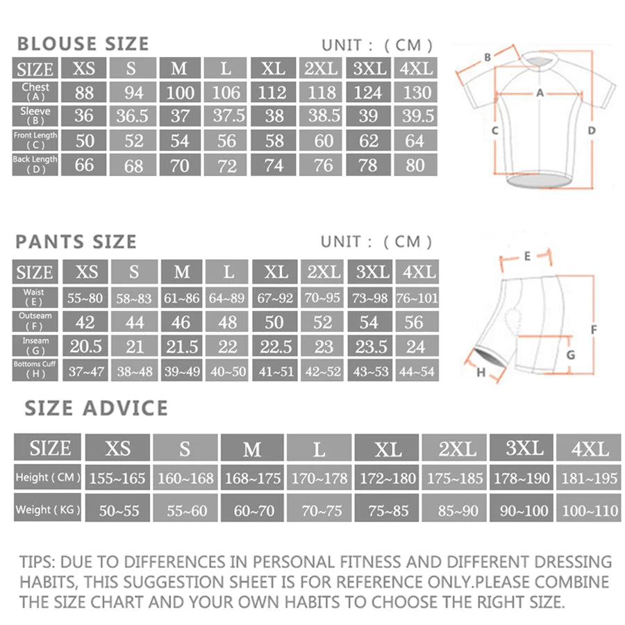 Wielerset voor Heren – Ademend Fietsshirt met Bibshort en Comfortabele Zeem 4