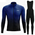 Wielerset voor Heren – Fietsshirt met Lange Mouwen en Bibbroek, Ademend Materiaal 1