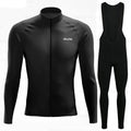 Wielerset voor Heren – Fietsshirt met Lange Mouwen en Bibbroek, Ademend Materiaal 14