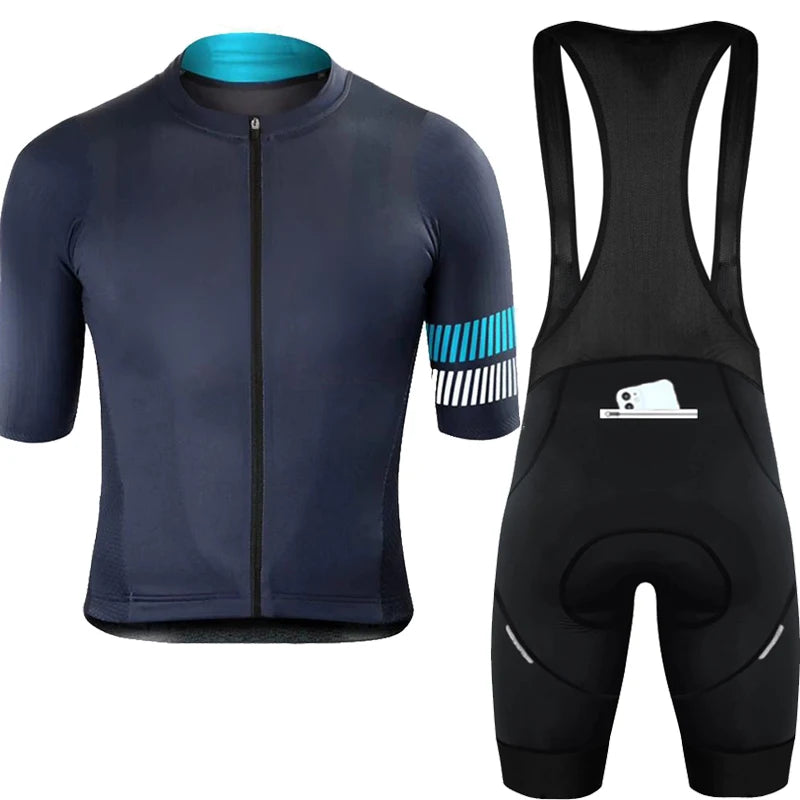 Wielertrui Set Voor Mannen En Vrouwen, Anti-UV, Ademend, Met Rits 11