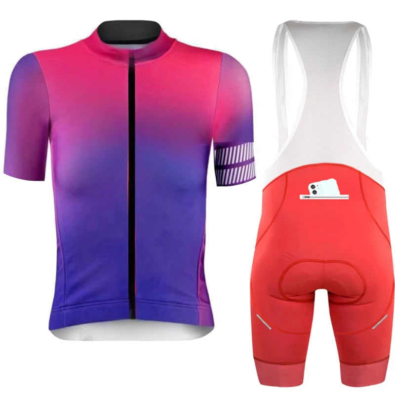 Wielertrui Set Voor Mannen En Vrouwen, Anti-UV, Ademend, Met Rits 18