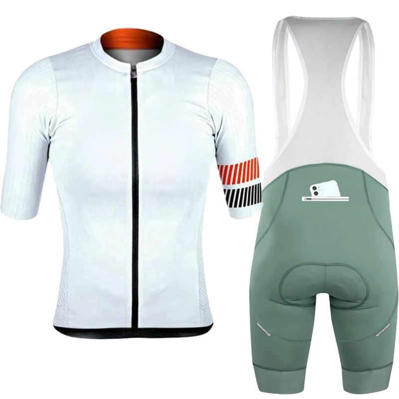 Wielertrui Set Voor Mannen En Vrouwen, Anti-UV, Ademend, Met Rits 9