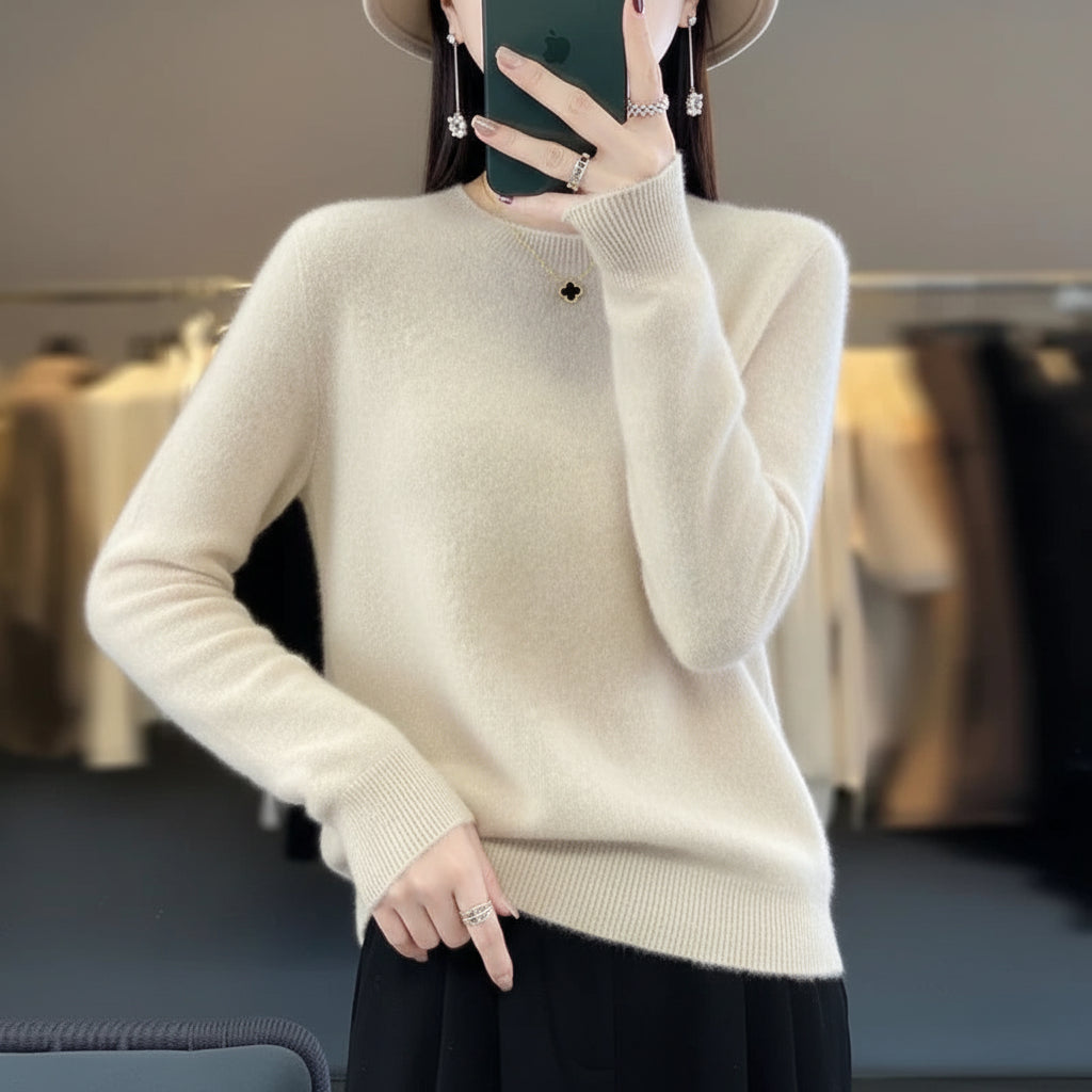 Womens Sweater Cashmere Crewneck Warm Pullover 4