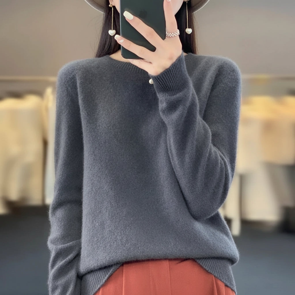 Womens Sweater Cashmere Crewneck Warm Pullover 5