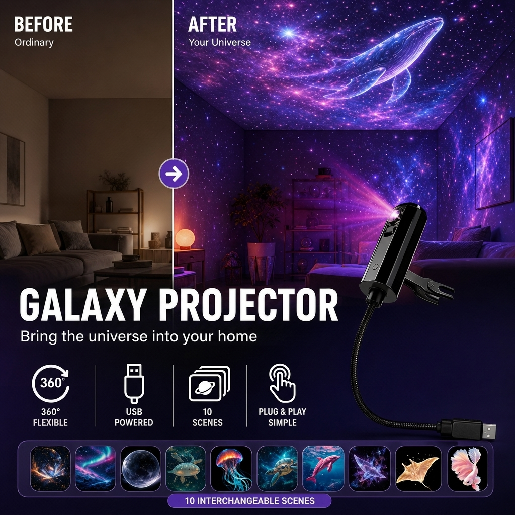 LED star projector with 10 projection discs 3