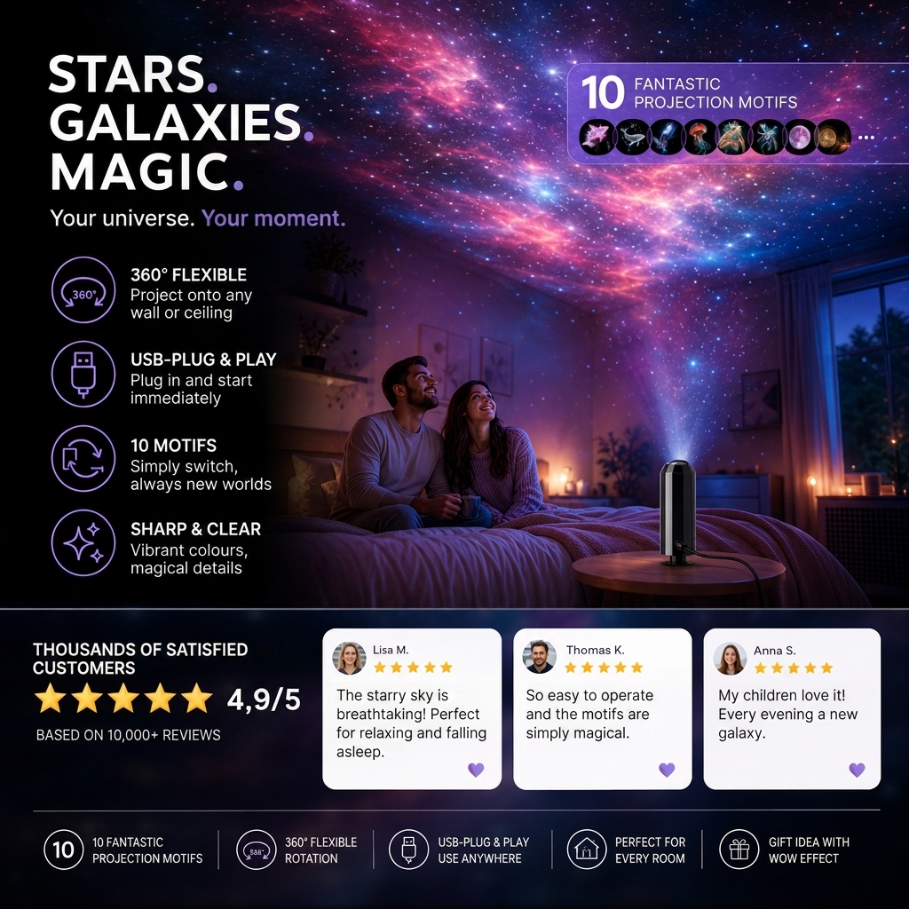 LED star projector with 10 projection discs 6
