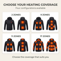 Slimme verwarmingsjas heren – USB-thermostaat en warmtezones VestraGear